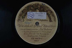 Wie eiskalt ist dies Händchen : Arie des Rudolf aus der Oper "La Bohème" / v. Puccini