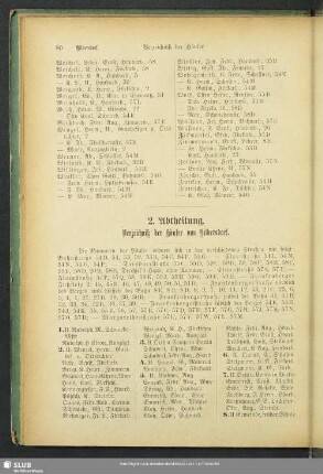 2. Abtheilung. Häuserbuch : 2. Abtheilung. Verzeichniß der Häuser von Hilbersdorf