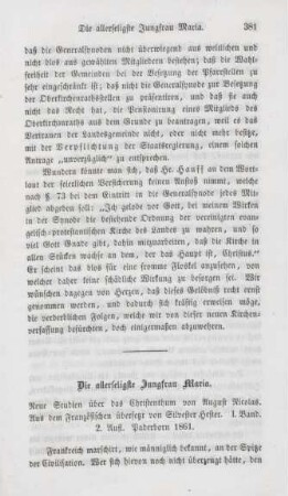 381-392 Die allerseligste Jungfrau Maria