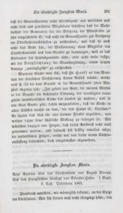 381-392 Die allerseligste Jungfrau Maria