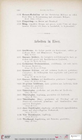 Arbeiten in Eisen (Nr. 2160-2207)