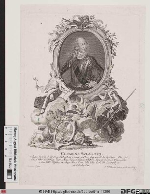 Bildnis Clemens August (von Bayern), 1723-61 Kurfürst u. Erzbischof von Köln