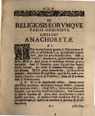 B.D. Joachimi Hildebrandi De Religiosis Eorvmqve Variis Ordinibvs Tractatvs