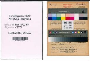 Entnazifizierung Wilhelm Luetterfelds, geb. 13.03.1913 (Baecker)