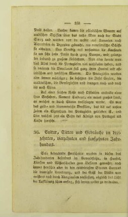 36. Cultur, Sitten und Gebräuche im dreizehnten, vierzehnten und funfzehnten Jahrhundert