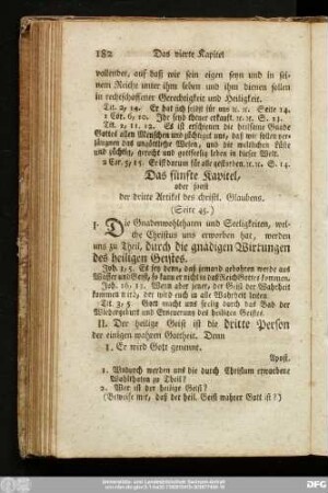 Das fünfte Kapitel, oder sonst der dritte Artikel des christl. Glaubens.