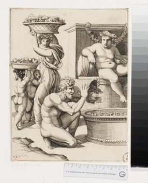 Bacchus bei der Weinlese