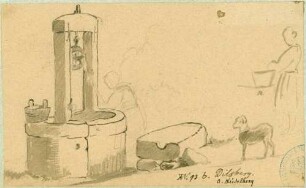 Dilsberg Ziehbrunnen mit Wassertrog