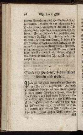 2. Winke für Prediger, die aufklären können und wollen
