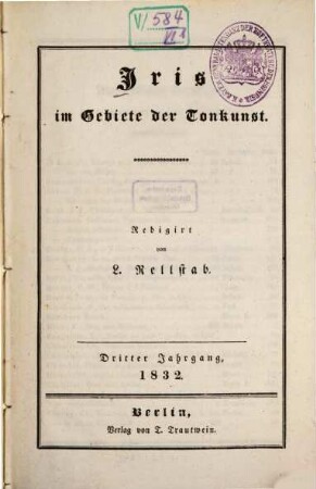 Iris im Gebiete der Tonkunst. 3, 3. 1832