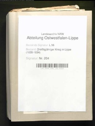 Kriegskorrespondenzen Lippe-Brake