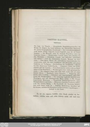 Drittes Kapitel. Tripolis.