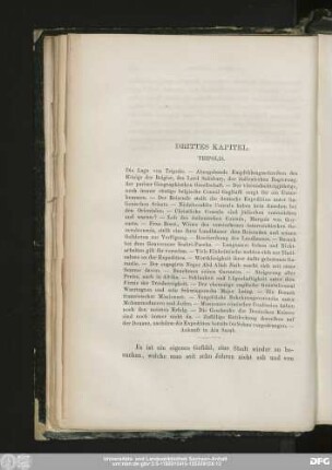 Drittes Kapitel. Tripolis.
