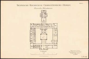 Technische Hochschule Berlin Chemisches Laboratorium: Grundriss 2.und 3. OG, Maßstab 1:400