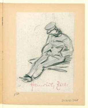 Schlafender Mann in Uniform
