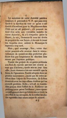 Représentations Du Parlement Arretées & lues au Roi le 3 Décembre 1790