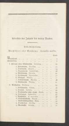 Uebersicht des Inhalts des dritten Bandes.