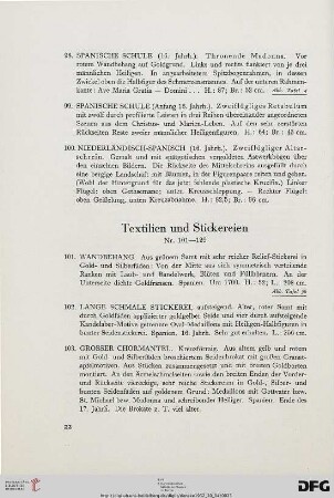 Textilien und Stickereien (Nr. 101-129)