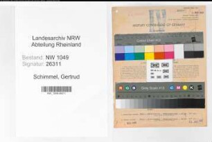 Entnazifizierung Gertrud Schimmel , geb. 01.01.1894 (Buchhalterin)