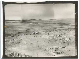 Blick von Montebello bei Llave auf den Unterlauf des Río Llave, die Tampa von Okonia und die Sandsteinberge