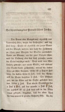 Beschreibung der Preußischen Joche