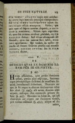 Cap. V. De Officiis Quae Ex Dominio Rerum Per Se Oriuntur