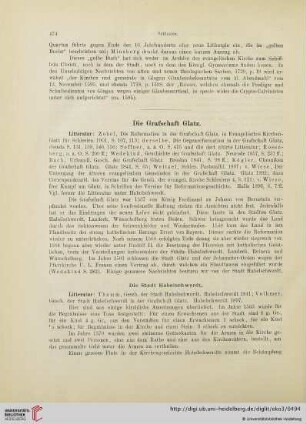 Die Grafschaft Glatz