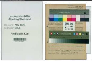 Entnazifizierung Karl Rindfleisch , geb. 27.12.1888 (Baecker)