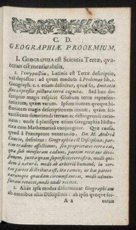 Geographiae Prooemium.