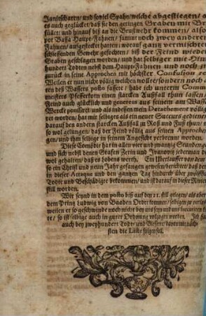 Relation Von der vom 14. biß 18. Julij zwischen dem Grafen und Obrist von Hoffkirchen und denen Türcken vorgegangenen Rencontren : de dato Bossega, 1688.