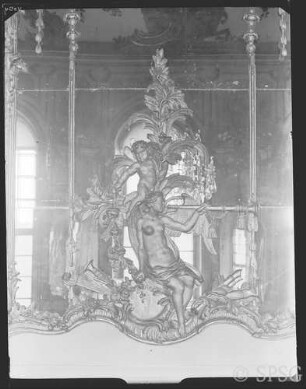 Potsdam, Neues Palais, Friedrich Wohnung, Konzertzimmer, R.: 211, Westwand, Mittespiegel.
