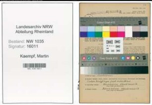 Entnazifizierung Martin Kaempf , geb. 16.10.1898 (Steiger)