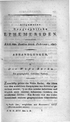 Zweites Stück Februar 1807