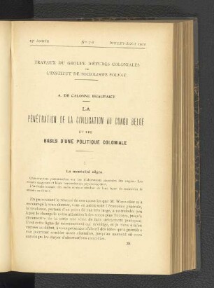 I. La mentalité nègre.