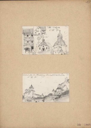 Bozen, Wohnhaus, Landhaus, Kapelle und Turm, Tratzberg, Schloss: Ansichten