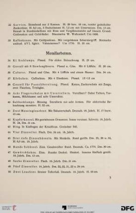Metallarbeiten (Nr. 34-52)