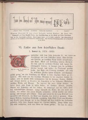 VI. Kaiser aus dem fränkischen Hause.
