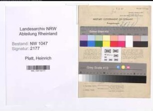 Entnazifizierung Heinrich Platt , geb. 03.02.1900 (Polizeibeamter)