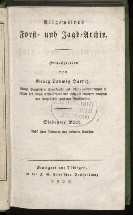 7: Allgemeines Forst- und Jagd-Archiv