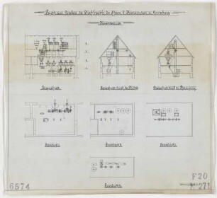 Technische Zeichnung : Projekt zum Umbau der Mahlmühle des Herrn E. Klausenitzer in Annaburg