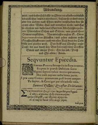 Sequuntur Epicedia.