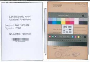 Entnazifizierung Heinrich Von Kruechten , geb. 05.06.1891 (Landwirt)
