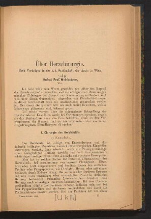 Über Herzchirurgie