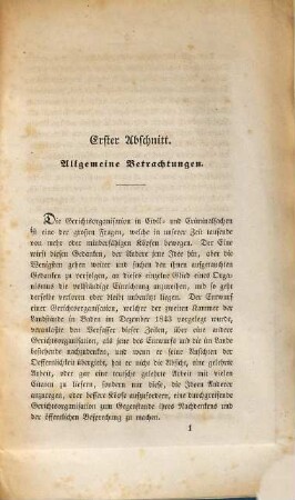 Ideen und Vorschläge zu einer Reform des Gerichtswesens