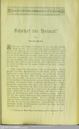 Schützet die Heimat!
