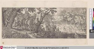 [Hasenjagd; Rabbit-shooting]