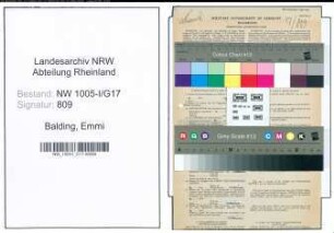 Entnazifizierung Emmi Balding , geb. 24.12.1917 (Serviererin)