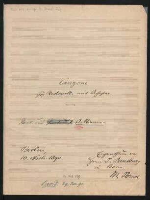 Canzone; vlc, orch; B-Dur; op.55