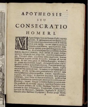 Apotheosis Seu Condecratio Homeri.