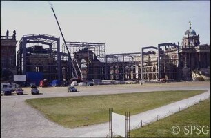 Potsdam, Park Sanssouci, Communs, Kolonnaden am Neuen Palais, während der Sanierung.